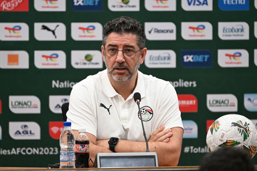 Egypt's coach Rui Vitoria speaks during a press conference at the Laurent Pokou stadium in San Pedro on January 27, 2024 on the eve of the round of 16 between Egypt and DR Congo during the African Cup of Nations (CAN). - AFP pic