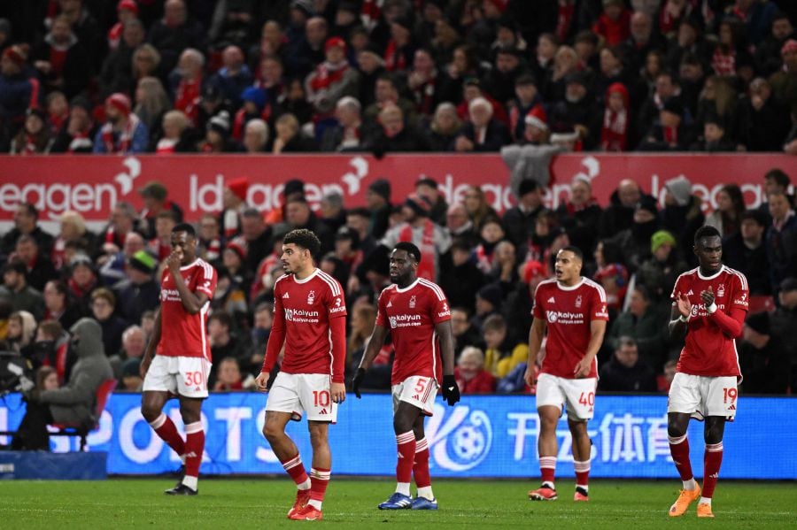Nottingham Forest have been given a four-point penalty for breaching the Premier League's financial regulations, according to reports on Monday, March 18. - AFP pic