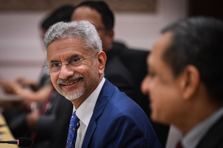 India's External Affairs Minister Subrahmanyam Jaishankar (L) attends a bilateral meeting with Philippines' Secretary of Foreign Affairs Enrique Manalo (not pictured) at the Sofitel Hotel in Manila on March 26, 2024.- AFP pic