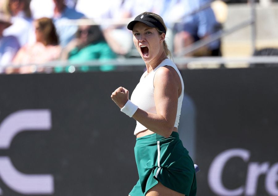 Danielle Collins of the United States celebrates a point win over Daria Kasatkina after the singles final on the final day of the WTA 500 Credit One Charleston Open at Credit One Stadium on April 07, 2024 in Charleston, South Carolina. - AFP pic