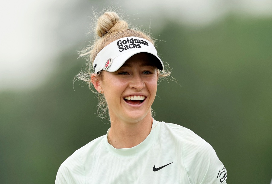 Nelly Korda of the USA during practice for the The Chevron Championship at The Club at Carlton Woods on April 17, 2024 in The Woodlands, Texas.- AFP pic