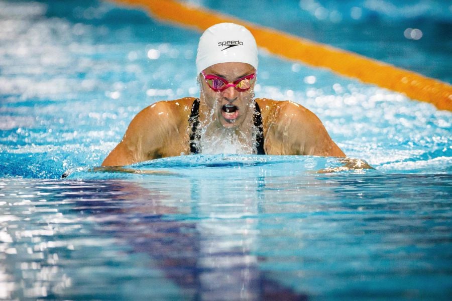 Australia's Kaylee McKeown competes in the women’s open 400m individual medley event during the Australian Open Swimming Championships at the Gold Coast Aquatic Centre on April 18, 2024.- AFP pic