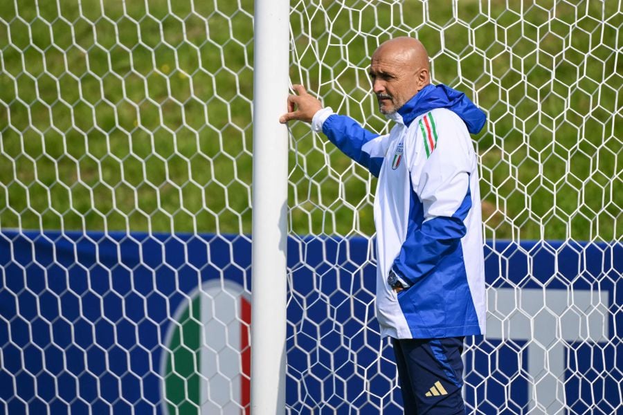 Italy’s coach Luciano Spalletti looks on during a training session in Iserlohn, western Germany on June 11, 2024, ahead of the UEFA Euro 2024 football championship. - AFP PIC