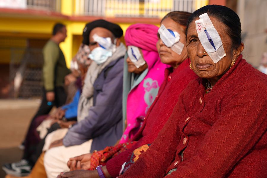 Nepal has one of the world's highest rates of cataracts, where the lens of the eye slowly clouds over, with vision blurring before giving way to blindness. - AFP Pic