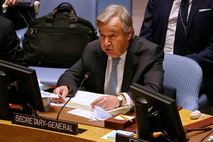 Secretary-General of the United Nations António Guterres . - AFP Pic