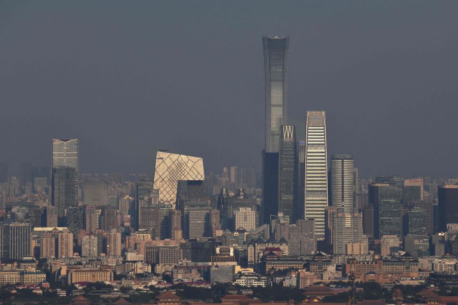 Buildings including China Zun, Beijing's tallest building, are seen in the city's central business district. - AFP pic