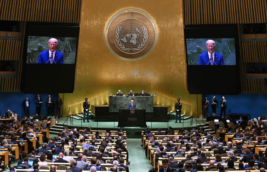 US President Joe Biden addresses the 78th United Nations General Assembly at UN headquarters in New York City on September 19, 2023. Biden told the UN General Assembly on Tuesday that the US sought to "responsibly manage" its rivalry with China to avoid any possible war. - AFP Pic