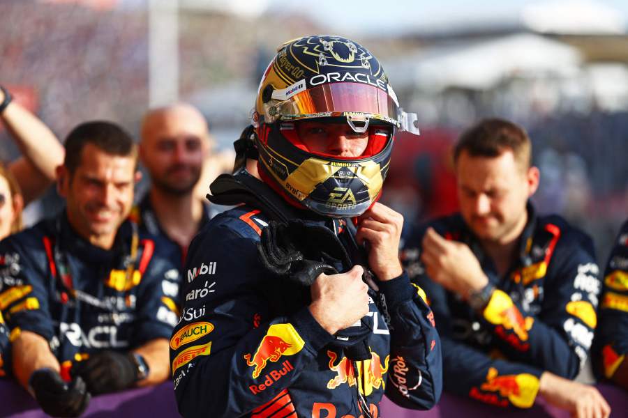 Sprint winner Max Verstappen of the Netherlands and Oracle Red Bull Racing celebrates in parc ferme during the Sprint ahead of the F1 Grand Prix of United States at Circuit of The Americas.- AFP Pic