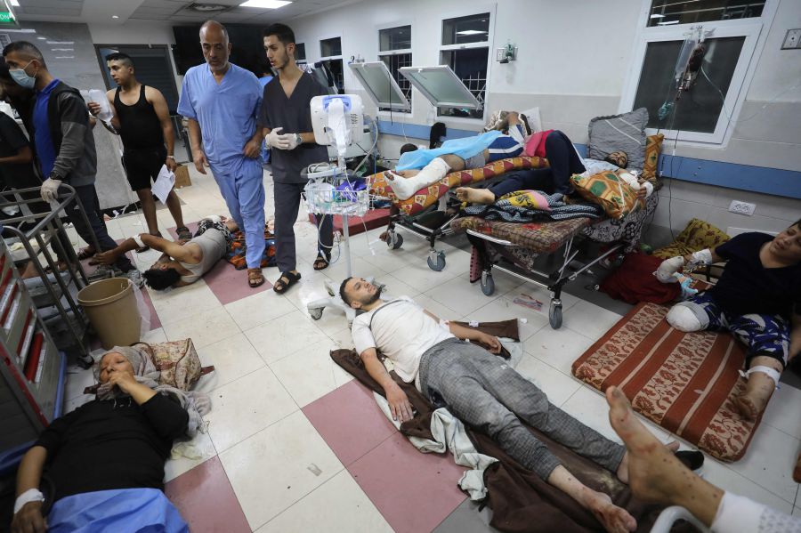 Wounded Palestinians receive treatment at the Al-Shifa hospital in Gaza City on November 7, 2023, amid ongoing battles between Israel and the Hamas. - AFP Pic
