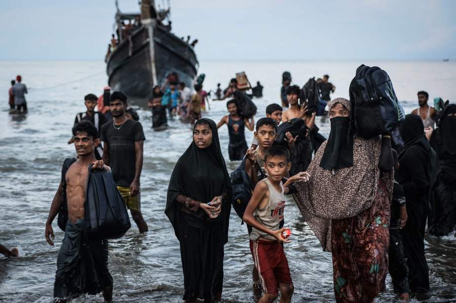 About 250 Rohingya refugees reached western Indonesia on a overcrowded wooden boat on November 16, 2023, bringing the total number of refugees reported by local officials to have arrived this week to nearly 600. - AFP Pic