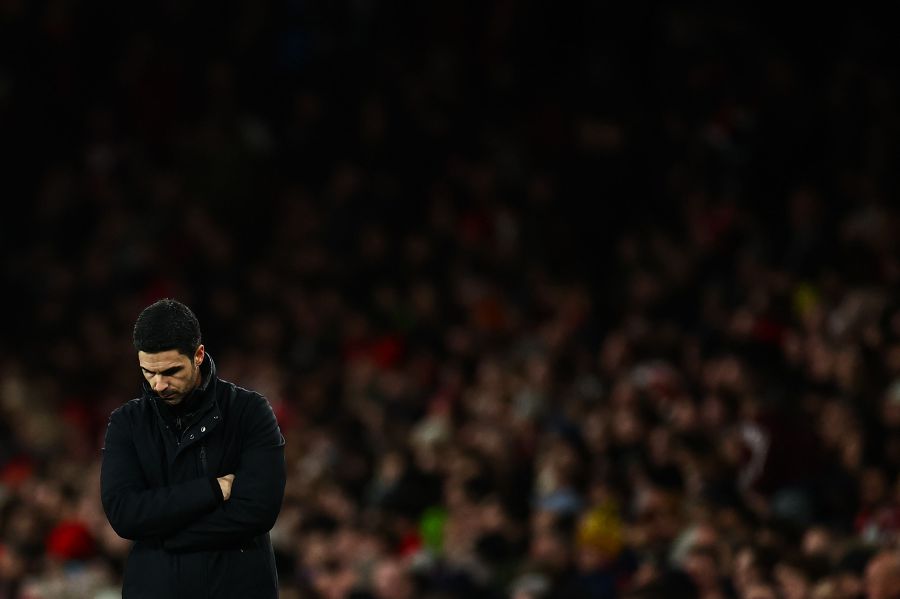 Arsenal's Spanish manager Mikel Arteta reacts during the English Premier League football match between Arsenal and West Ham at the Emirates Stadium in London on December 28, 2023. - AFP pic