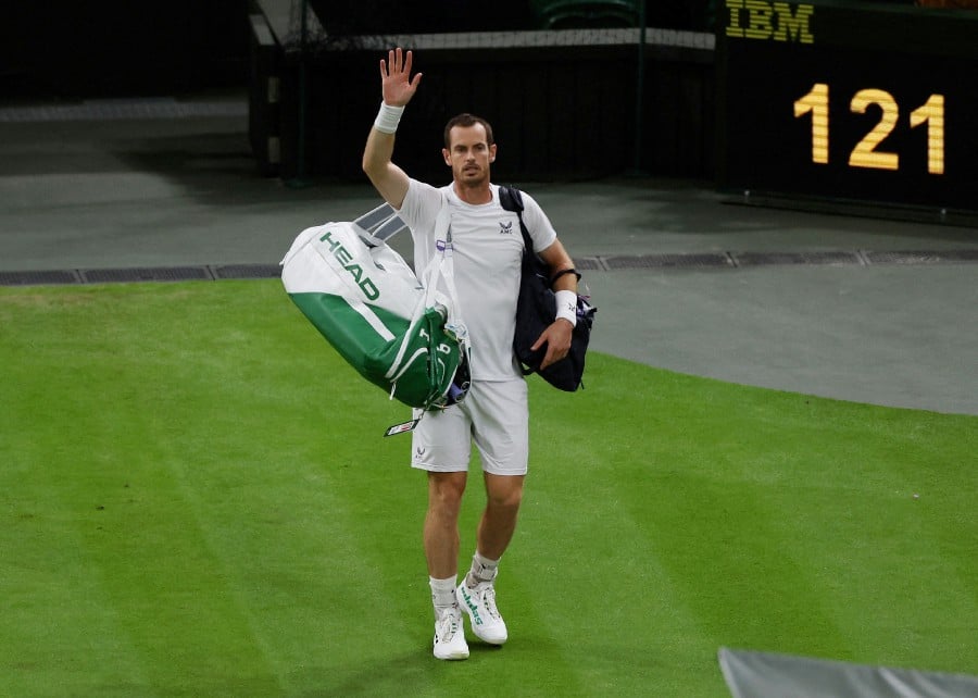 FILE PHOTO: Britain's Andy Murray after a match at Wimbledon in June, 2022. - Reuters pic