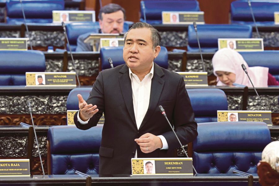 Transport Minister Anthony Loke said the cost of the East Coast Rail Link (ECRL) project remains at RM50.27 billion. Bernama Pic