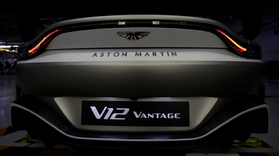 General view of the rear of the new Aston Martin V12 Vantage car at the company’s factory in Gaydon, Britain. REUTERS/Phil Noble/File Photo