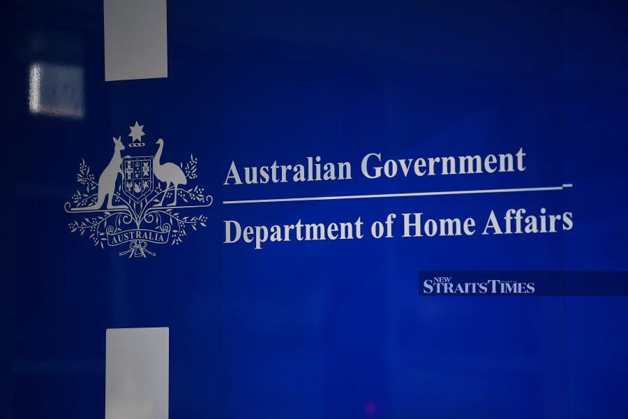 Signage for the Australian Government Department of Home Affairs is seen in Melbourne, Australia, 15 January 2022. Novak Djokovic still faces uncertainty as to whether he can compete in the Australian Open, despite being announced in the tournament draw. - EPA pic
