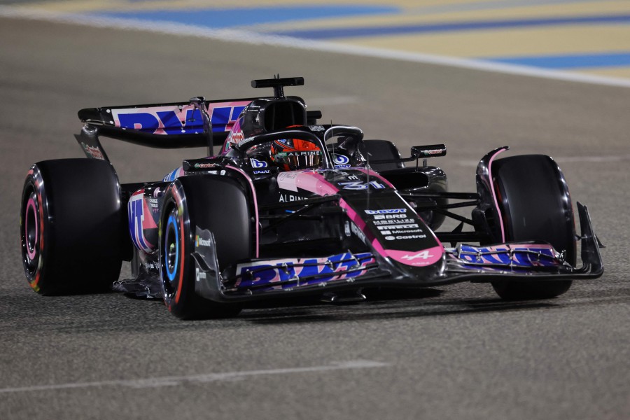 Alpine's French driver Esteban Ocon drives during the second practice session of the Bahrain Formula One Grand Prix at the Bahrain International Circuit in Sakhir. - AFP pic