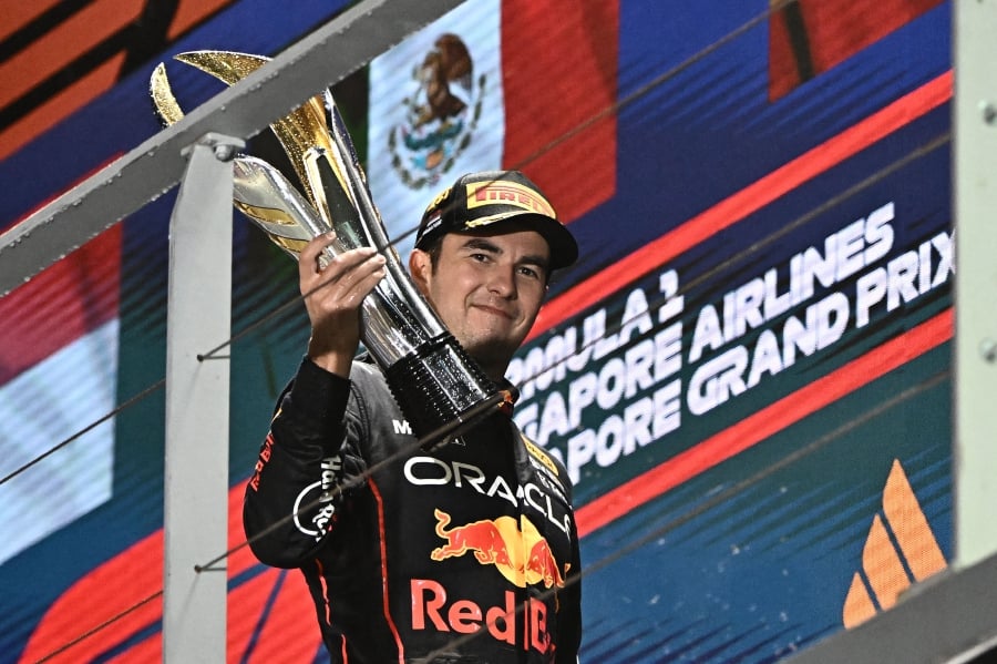 Red Bull Racing S Sergio Perez Wins F1 Singapore Grand Prix 2022 New Straits Times Malaysia