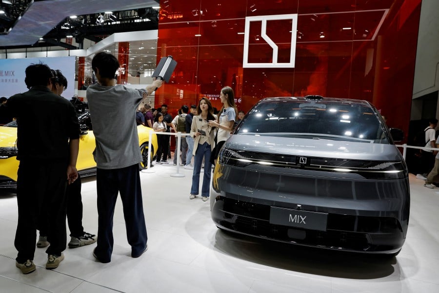  A general view of the Zeekr MIX Electric Vehicle (EV) on display at the Beijing International Automotive Exhibition, or Auto China 2024, in Beijing, China today (April 25). — REUTERS