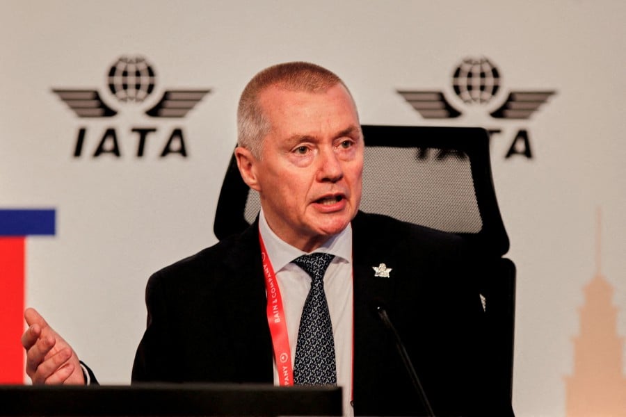 IATA director general Willie Walsh said November air cargo demand, measured in cargo tonne-kilometres, was a doubling of October’s 3.8 per cent increase and a fourth month of positive market development. REUTERS FILE PIC