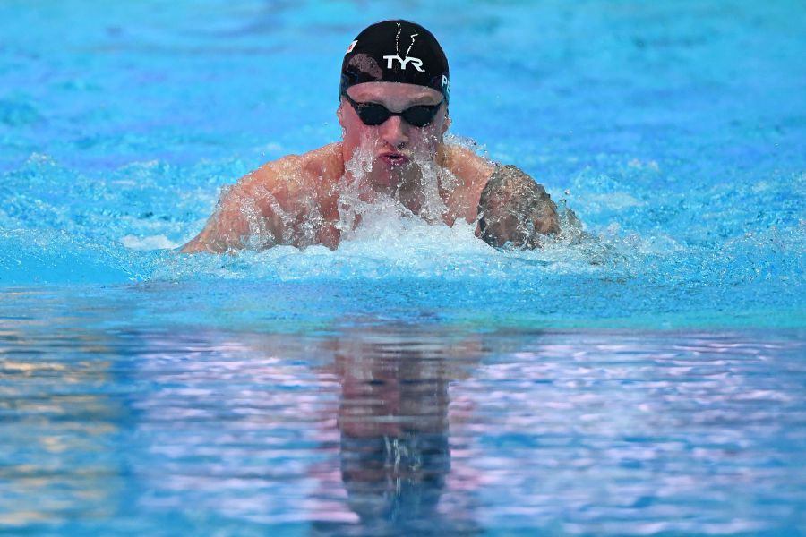 Adam Peaty qualified for his defence of the 100m breaststroke title at the Paris Olympics in style by setting the fastest time in the world this year at the British swimming championships. - AFP file pic