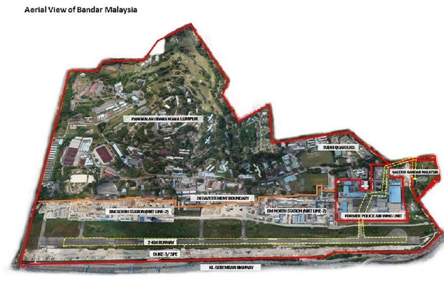 An aerial view of Bandar Malaysia. Courtesy image