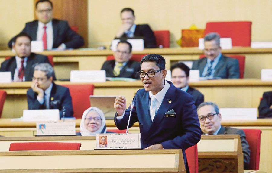 “The decision binds all states in Peninsular Malaysia as provided under Article 91 (5) of the Federal Constitution,” Faizal said in his winding-up speech at the 14th state legislative assembly today. Pix by Abdullah Yusof