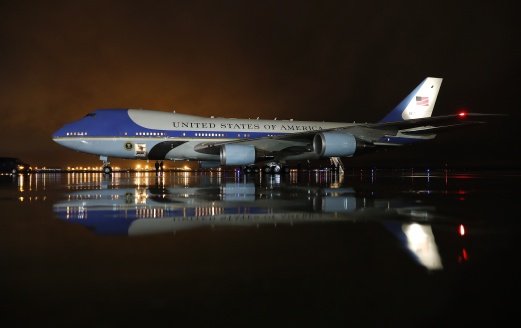 (File pix) Air Force One is seen on a rain soaked tarmac, Tuesday, Dec. 6, 2016, in Andrews Air Force Base, Md., after President Barack Obama returned form MacDill Air Force Base in Tampa, Fla. AP Photo 