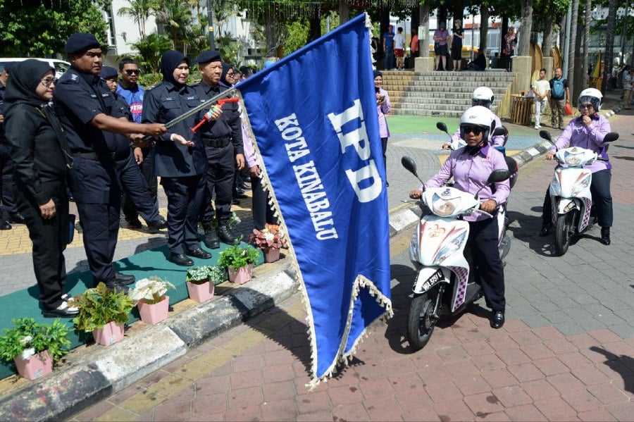  District police chief Assistant Commissioner Kasim Muda said the the Amanita Motorcycle Patrol is an initiative by the Kota Kinabalu district police headquarters to reach out to women in the community. — NSTP/JUWAN RIDUAN