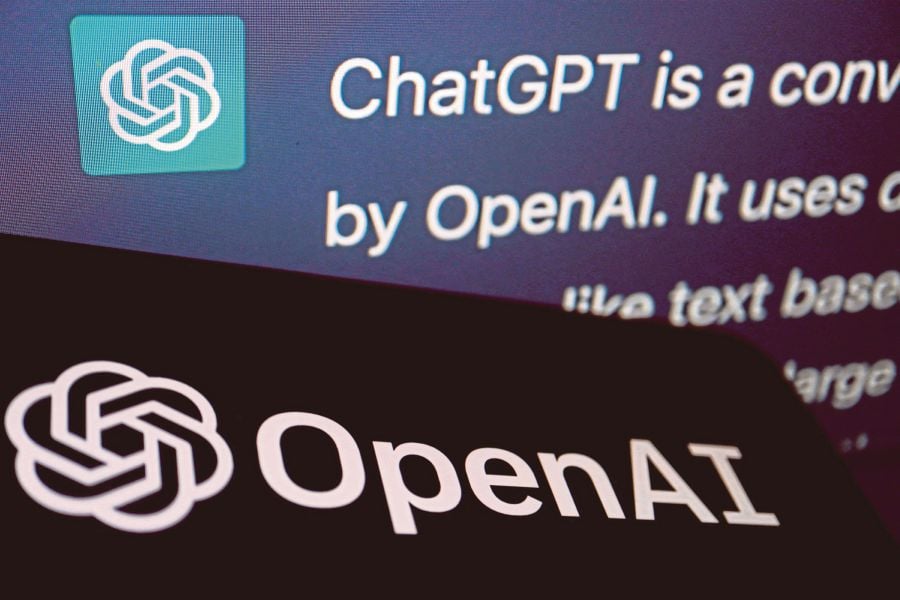 The logo of OpenAI and AI chatbot ChatGPT. - REUTERS PIC 