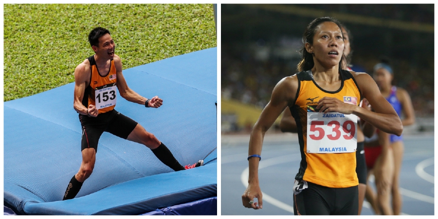 Lee Hup Wei (men's long jump) and Zaidatul Husniah Zulkifli (women's 100m) won a gold each in their respective events while Rayzam Shah Wan Sofian finished third in the men's 100m hurdles. — NSTP file pic