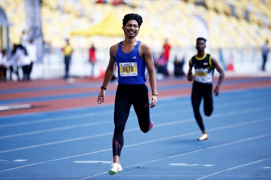Azeem Fahmi clocked a slow 6.76s in the men's 60m in his first competition of the season at the Harvey Glance Tide versus Tigers Dual Meet in Alabama on Friday. - NSTP file pic