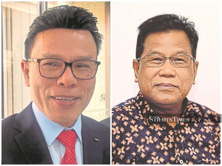Former Nenggiri assemblyman Mohd Azizi Abu Naim (left) and Jeli Member of Parliament Zahari Kechik, who recently declared their support for the Prime Minister's administration, did not take the bai’ah (pledge of loyalty) during the last general election. - NST file pic
