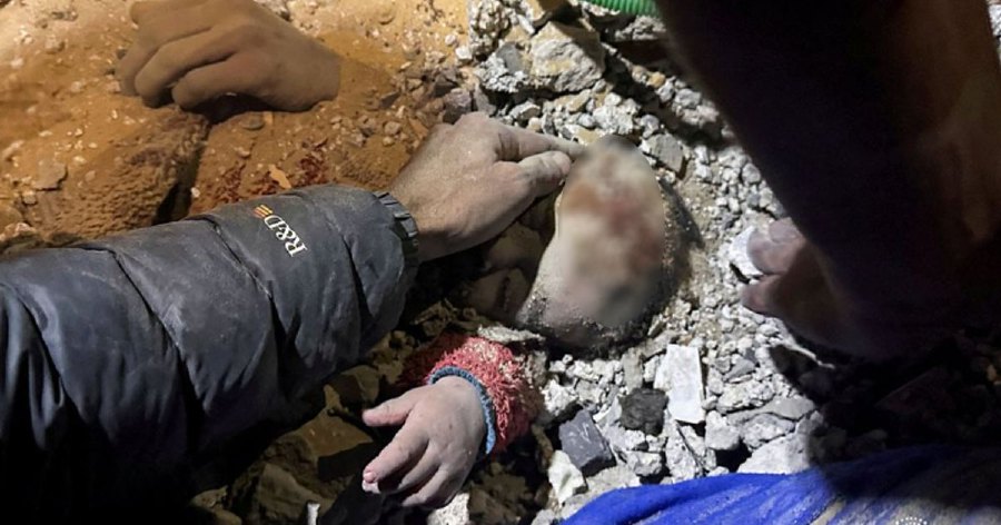 Baby Mariam Abu Akel's skin was grey with dust and she made little noises as the rescuers reached deep into the rubble to free her legs and lift her clear.- Pic credit Reuters