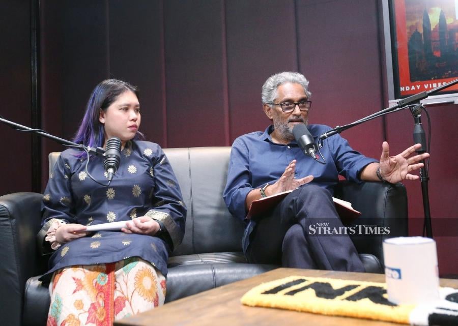 Human Rights Commission of Malaysia (Suhakam) Commissioner Ragunath Kesavan (left) and Project Liver8 programme officer, Melissa Chin, on NST’s Beyond the Headlines podcast. - NSTP/EIZAIRI SHAMSUDIN