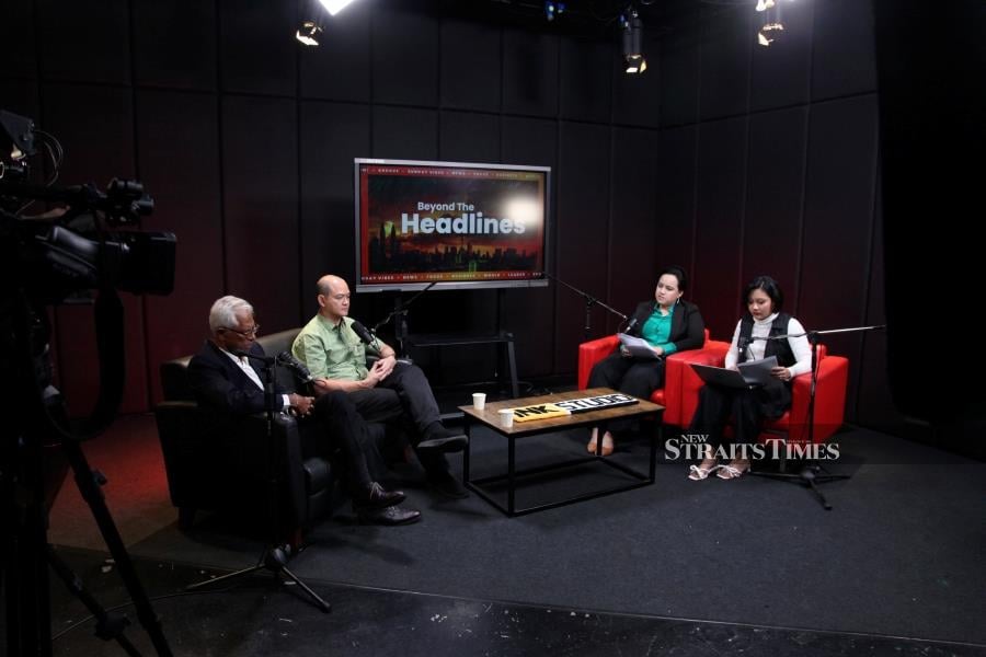 All this is discussed in the show’s first segment, where hosts Amalina Kamal and Hazween Hassan sit down with former Investment, Trade, and Industry Deputy Minister, Dr Ong Kian Ming (second from left), and Dr Shankaran Nambiar (left), the Head of Research and Senior Research Fellow at the Malaysian Institute of Economic Research (MIER). - NSTP/OSMAN ADNAN