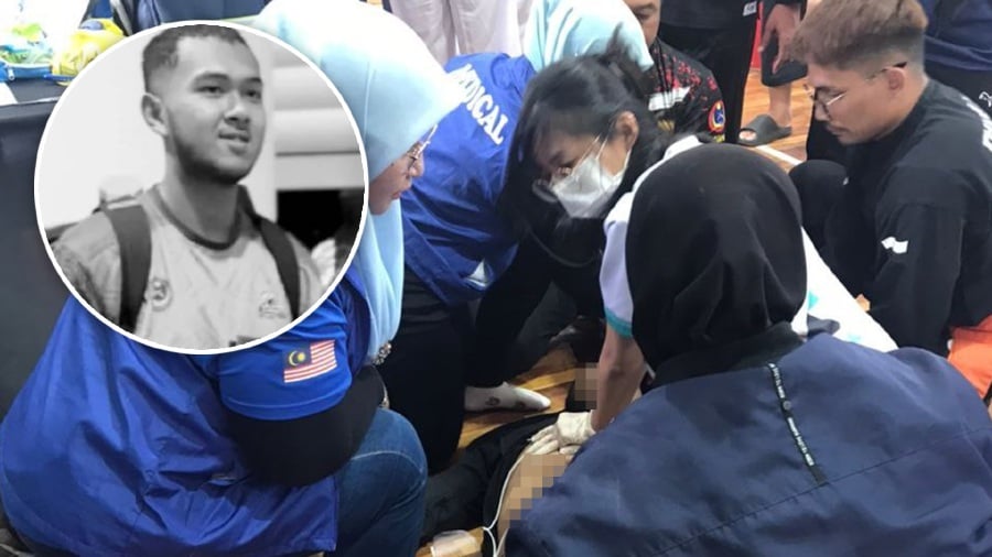 It is understood that Wan Muhammad Haikal, 21, collapsed and lost consciousness after being kicked by an opponent.- Pic courtesy APM