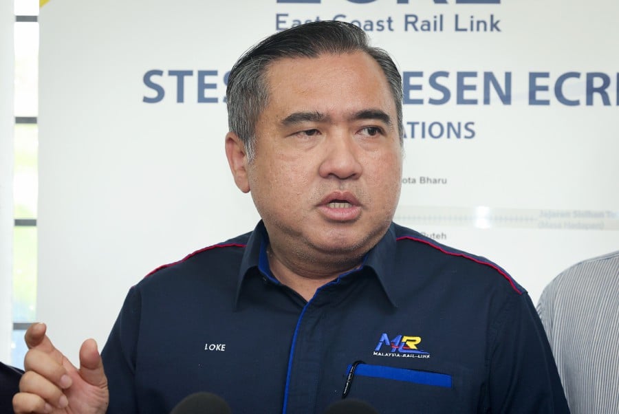 Construction work on the East Coast Rail Link (ECRL) project in Kelantan, Terengganu, Pahang, and Selangor has reached an average of 65 per cent as of April, said Transport Minister Anthony Loke. Bernama Pic. 