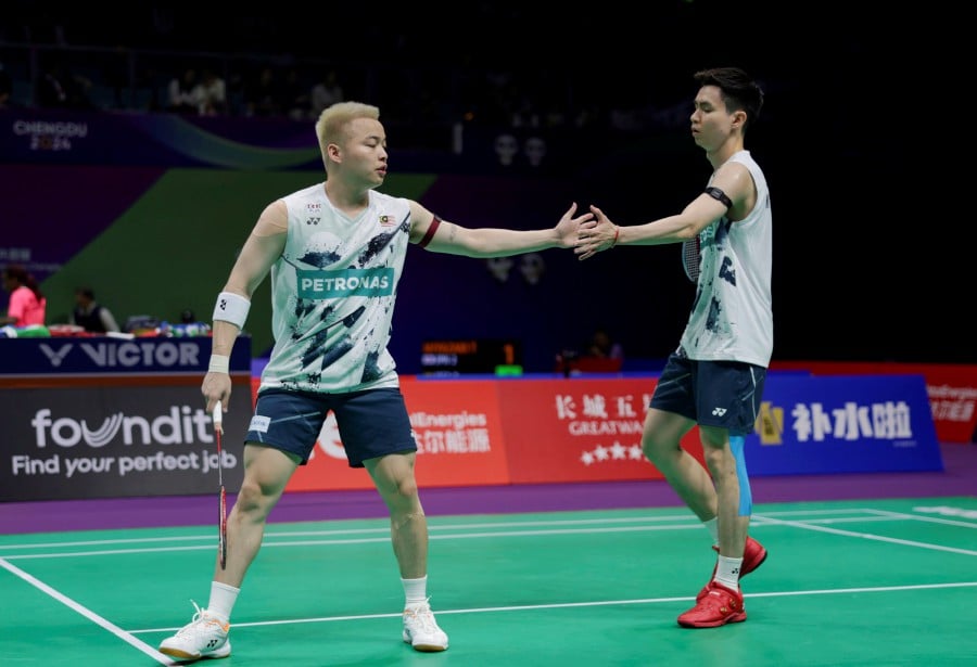 Men's pair Aaron Chia-Soh Wooi Yik will embark on a two-pronged mission when they return to action at the Malaysia Masters from May 21-26. FILE PIC