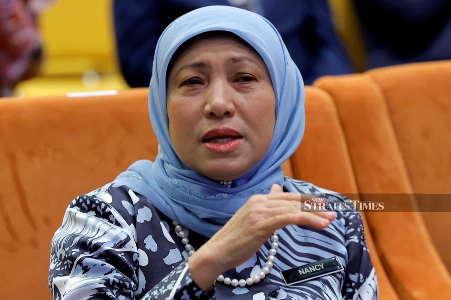 Datuk Seri Nancy Shukri says the number of child marriages in the country has seen a decline over the past four years. - NSTP pic