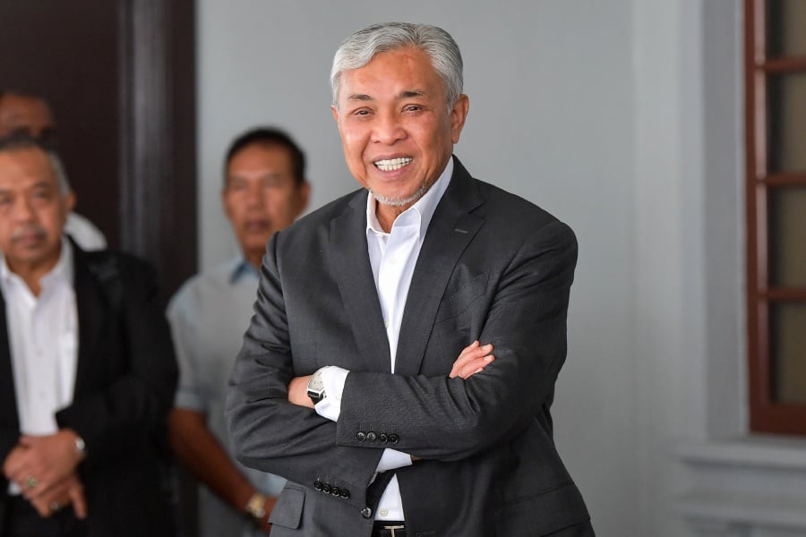 Deputy Prime Minister Datuk Seri Dr Ahmad Zahid Hamidi attended the mention hearing to defend himself at the High Court today on August 1, 2023. - BERNAMA Pic