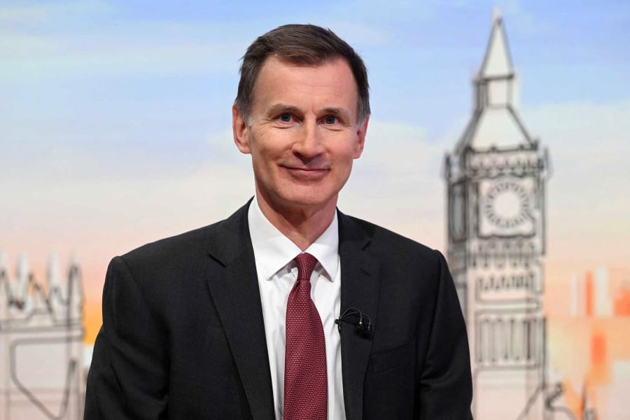 Britain's Chancellor of the Exchequer Jeremy Hunt. AFP Pic
