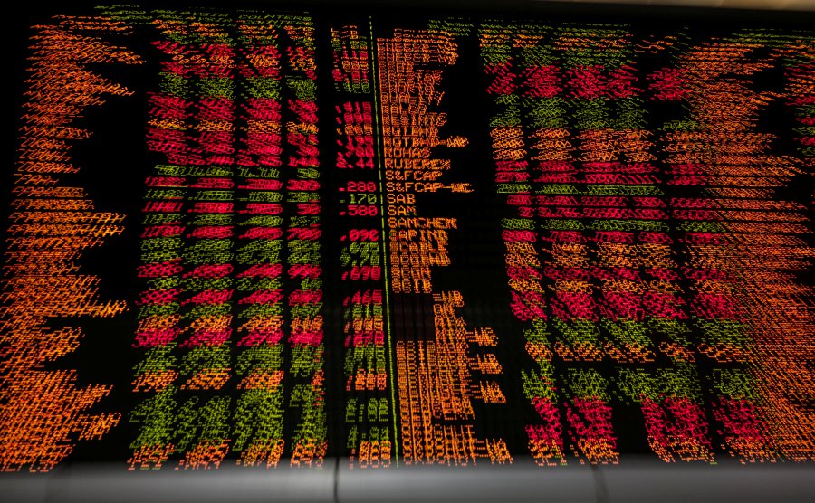 The benchmark index FBM KLCI dropped to an intraday low of 1,460.59 points at 9.28am before settling the day 0.43 per cent higher or 6.33 points to 1,474.68. STR/HAZREEN MOHAMAD
