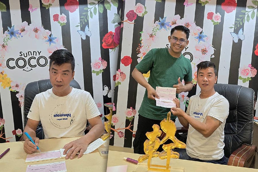 Malaysian businessman Sunny Seow is being hailed online for his recent act of generosity towards two of his Malay employees, whom he rewarded with two months’ bonuses and a week-long Raya holiday. - Pic courtesy from Sunny Seow Facebbok
