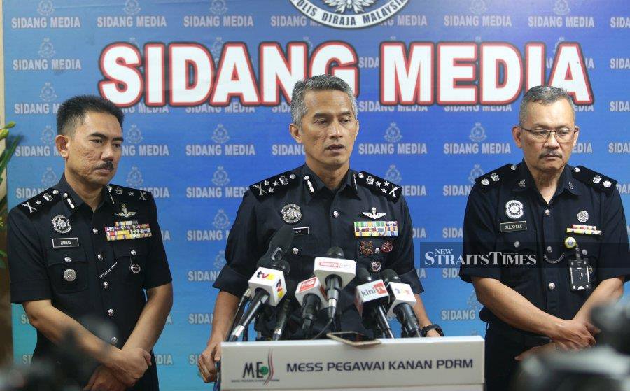 Federal Police Criminal Investigation Department director Datuk Seri Mohd Shuhaily Mohd Zain said the man, Ganesparan Nadaraja, is not a foreign character; in fact, he has been producing controversial videos and has been on the police wanted list since 2018. - NSTP/MOHAMAD SHAHRIL BADRI SAALI