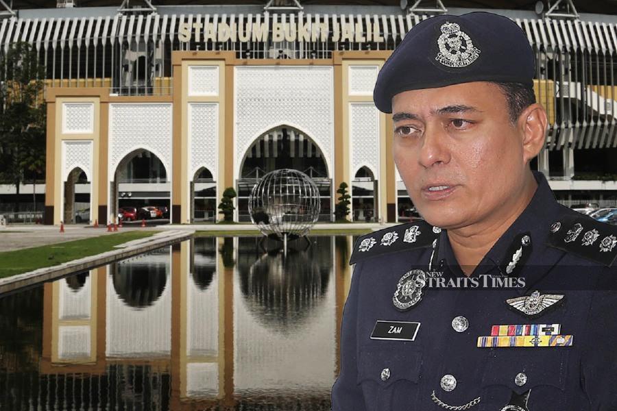 Cheras police chief Assistant Commissioner Zam Halim Jamaluddin said police expect about 45,000 supporters to turn up at the finals which starts at 9pm and reminded supporters to follow the organisers' instructions at all times. - NSTP pic