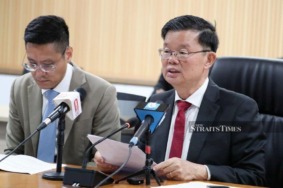 Chief Minister Chow Kon Yeow said the proposal had been raised several times by the Penang government and Penang Water Supply Corporation (PBAPP) with the federal government in the past. - NSTP/MIKAIL ONG