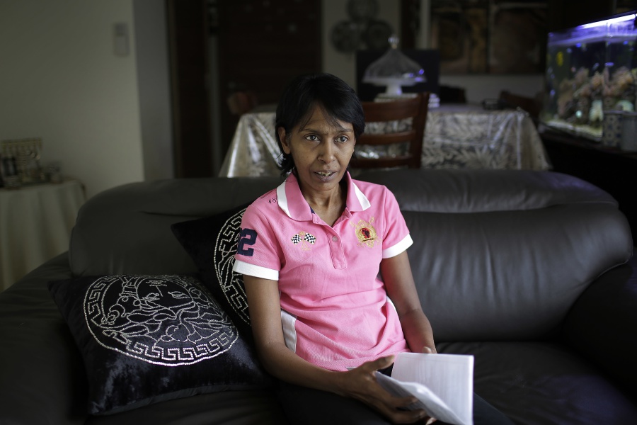 (File pix) Irene Clennell speaks during an interview with The Associated Press Tuesday, Feb. 28, 2017, in Singapore. Clennell, 53, was deported from Britain on Sunday after being sent to an immigration detention centre. Clennell had been granted indefinite leave to remain in Britain in 1992, but this lapsed after she stayed outside the country for more than two years. AP Photo 