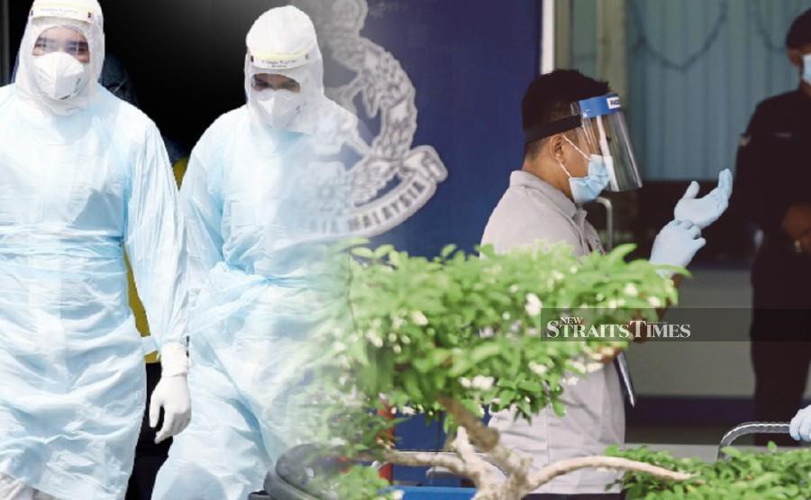 Sixteen lower-ranked personnel and a clerk from Parit Sulong police station near Batu Pahat have been ordered to self-quarantine at home after being identified as having had close contact with three policemen from the Batu Pahat District Police Headquarters who tested positive for Covid-19. - NSTP file pic