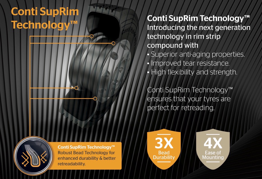 Its rim strip compound has been re-engineered to deliver better anti-ageing properties that enhance tyre bead flexibility, strength, and tear resistance. 