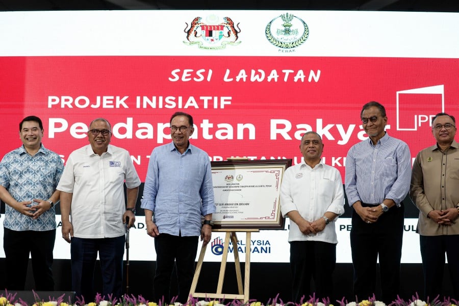 Prime Minister Datuk Seri Anwar Ibrahim intends to turn Perak into a successful example of the People’s Income Initiative - Agricultural Entrepreneurship (IPR-INTAN) project for other states to emulate. - Bernama pic